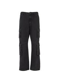 Stoffhose 2Y STUDIOS "2Y Studios 2Y Aidan Cargo Baggy Jeans", Herren, Gr. 30, Normalgr&ouml;&szlig;en, washed schwarz, 100% Baumwolle, unifarben, normal, Hosen Stoffhose