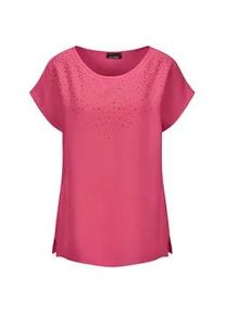 Schlupfbluse GOLDNER "Bluse mit Glitzersteinen", Damen, Gr. 40, rosa (ros&eacute;), Obermaterial: 100% Viskose CV., festlich, figurumspielend, normales B&uuml;ndchen, Blusen Schlupfbluse, Dekosteine
