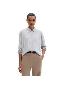 Marc O'Polo Blusenshirt MARC O'POLO "aus LENZINGTM ECOVEROTM", Damen, Gr. XS, grau horizon, Obermaterial: 94% Viskose, 6% Elasthan, unifarben, loose fit, Shirts Blusenshirt