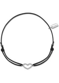 Armband AILORIA "Armband schwarz/silber L&Eacute;A", silber, Armb&auml;nder, Damen, Armband