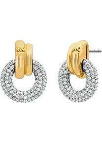 Paar Ohrh&auml;nger Michael Kors "Schmuck Geschenk Silber 925 Ohrringe PREMIUM", gelbgoldfarben, metallfarben, kristallwei&szlig;, kristallwei&szlig;, Ohrringe, Damen, 16mm, Metall, mit Zirkonia (synth.)