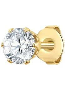 Paar Ohrstecker True Rebels "TR313", gelb (gelbgold, wei&szlig;), Ohrringe, Herren, 6,3,mit Zirkonia, Edelstahl, mit Zirkonia