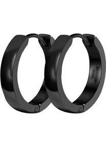 Adelia&acute;s Klappcreolen ADELIA ́S "Damen Ohrringe &ndash; Klappcreole aus Edelstahl", Damen, Gr. Damen, Edelstahl, schwarz, Ohrringe Klappcreolen, Ein kleines Geschenk mit gro&szlig;er Wirkung