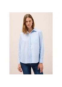 Hemdbluse Cecil, Damen, Gr. L (42), blau (light sky blau), Web, 100% Baumwolle, gestreift, normal normal, V-Ausschnitt, B&uuml;ndchen, Blusen Hemdbluse, aus reiner Baumwolle