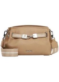 Umh&auml;ngetasche Tamaris "Umh&auml;ngetasche TAS Kirima", Damen, Gr. B/H/T: 22cm x 17cm x 8,5cm 0, beige (sand 420), Polyurethan, Taschen Umh&auml;ngetasche