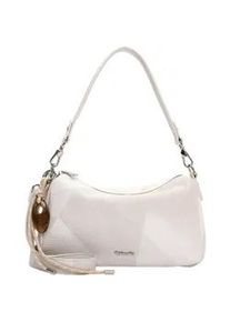 Beuteltasche Tamaris "Beutel TAS Karen", Damen, Gr. B/H/T: 27cm x 17cm x 10cm 0, beige (ecru 320), Polyurethan, Taschen Beuteltasche