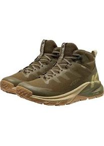 Outdoorschuh Keen "TARGHEE APEX MID WP", Herren, Gr. 43, schwarz olive, khaki, Textil, Schuhe Outdoorschuh, wasserdichter und atmungsaktiver Wanderschuh