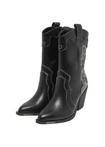 Stiefel Buffalo "Buffalo WEST BOOT MID - VEGAN NAPPA", Damen, Gr. 38, schwarz, wei&szlig;, unifarben, Schuhe Stiefel
