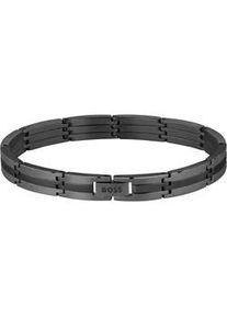 Gliederarmband BOSS "BROOKS", schwarz, Armb&auml;nder, Herren, 19cm, Edelstahl, Gliederarmband