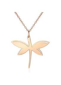 Edelstahlkette AILORIA "Halskette LIBELLULE", Damen, gold (ros&eacute;gold), Halsketten Edelstahlkette