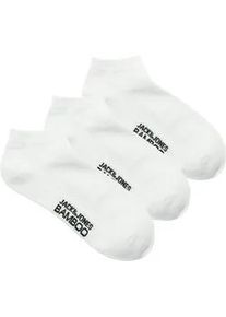 Jack & Jones Freizeitsocken JACK & JONES "JACBASIC BAMBOO SHORT SOCK 3 PACK NOOS", Herren, wei&szlig;, Materialmix, unifarben, Socken, mit hochwertiger Materialzusammensetzung