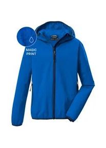 Funktionsjacke Killtec "KOS 145 BYS JCKT", Kinder, Gr. 116, royalblau, Obermaterial: 100% Polyester;Futter: 100% Polyester, Jacken Funktionsjacke, Kinderjacke mit Magic Print, wasserdicht, Kapuze, Kinnschutz