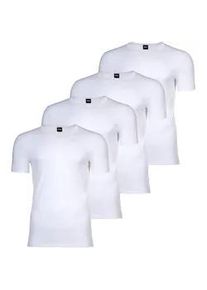 Unterhemd BOSS "Unterhemd TShirtRN 2P Modern 4er Pack", Herren, Gr. XL, N-Gr, wei&szlig;, Obermaterial: 95% Baumwolle CO. 5% Elasthan EL., Unterhemden Unterhemd