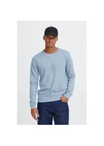 Rundhalspullover Blend "Pullover", Herren, Gr. XXL, faded denim, Strick, Obermaterial: 100% Polyester, unifarben, regular fit normal, Rundhals, B&uuml;ndchen, Pullover Rundhalspullover, Kunstfaser