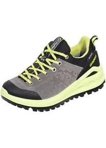 Wanderschuh Grisport "Freizeitschuhe 9703V4G Grisport Schn&uuml;rschuh", Kinder, Gr. 31, grau (grau, lime), Obermaterial: 100% Rindnubukleder CNU., Schuhe Wanderschuh