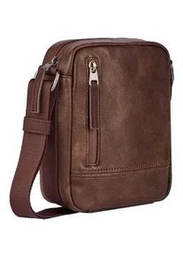 Umh&auml;ngetasche Camel Active "Traces", Herren, Gr. B/H/T: 17cm x 21cm x 5,5cm, braun, Lederimitat, Taschen Umh&auml;ngetasche, Herren, Schultertasche, funktional mit vielen F&auml;chern