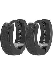 Adelia&acute;s Klappcreolen ADELIA ́S "Damen Ohrringe &ndash; Klappcreole aus Edelstahl", Damen, Gr. Damen, Edelstahl, schwarz, Ohrringe Klappcreolen, Ideal als Geschenk f&uuml;r besondere Anl&auml;sse