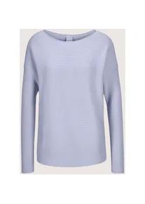 Madeleine Mode Longpullover MADELEINE "Strickpullover L&auml;ssiger Oversized-Pullover mit U-Boot-Ausschnitt", Damen, Gr. 44/46, lila (hellamethyst), Obermaterial: 56% Viskose CV. 44% Polyamid PA., Modern, normal, Pullover Longpullover