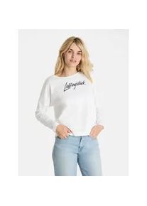 LIEBLINGSST&Uuml;CK Langarmshirt LIEBLINGSST&Uuml;CK "AadaL", Damen, Gr. XL, 110, sanftes wei&szlig;, 38% Lyocell, 38% Baumwolle, 18% Polyester, 6% Elasthan, weit, Rundhals, Shirts Langarmshirt, mit Baumwoll-Anteil