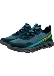 Sneaker Bugatti, Herren, Gr. 45, blau, Schuhe Sneaker, Runner Sneaker, Freizeitschuh, Slip-on Sneaker mit Elastiksenkeln