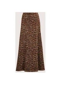 Madeleine Mode Maxirock MADELEINE "Maxirock Eleganter Samtrock im Leo-Design", Damen, Gr. 36, bunt (schwarz, braun, multicolor), Obermaterial: 92% Polyester PES. 8% Elasthan EL., Modern, ausgestellt, R&ouml;cke Maxirock, Langer Samtrock im Animaldessin