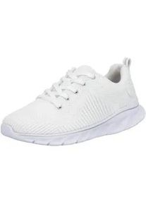Sneaker Rieker, Damen, Gr. 36, wei&szlig;, Textil, sportlich, Schuhe Sneaker, mit leichter Laufsohle, Freizeitschuh, Halbschuh, Schn&uuml;rschuh