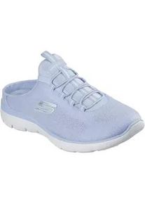Sabot Skechers "SUMMITS-SIMPLY SWEET", Damen, Gr. 43, peri, hellblau, Textil, Schuhe Sabot, Freizeitschuh, Sommerschuh, Hausschuh mit weicher Innensohle