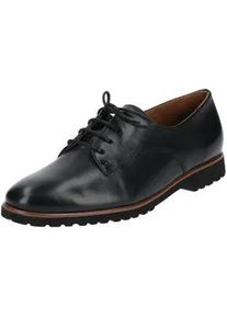 Schn&uuml;rschuh Paul Green "Paul Green Halbschuhe Glattleder", Damen, Gr. 42, schwarz, Glattleder, Schuhe Schn&uuml;rschuh