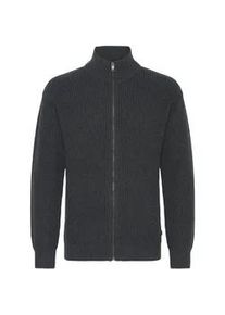 !Solid Strickjacke SOLID "Strickjacke SDGORALLI", Herren, Gr. M, grau (dunkelgrau melange), Obermaterial: 70% Baumwolle CO recyc.. 30% Polyester Pol. recyc.., Strickjacken Strickjacke