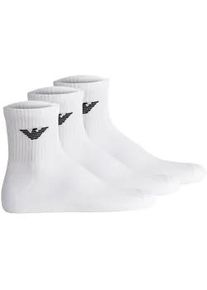 Sneakersocken Emporio Armani "Socken SPORTY SPONGE 3er Pack", Herren, Gr. 39-46, braun (wei&szlig;), Obermaterial: 85% Baumwolle CO. 13% Polyamid PA. 2% Elasthan EL., Socken Sneakersocken