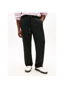 Tommy Hilfiger Big & Tall Stoffhose "BT-MODERN ATH TRACKPANTS", Herren, Gr. 4XL, N-Gr, schwarz, Web, Obermaterial: 95% Polyester, 5% Elasthan, TOMMY HILFIGER BIG & TALL, lang, Hosen Stoffhose, elastischer Bund mit Tunnelzug, Gro&szlig;e Gr&ouml;&szlig;en