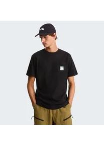 T-Shirt The North Face "M MOUNTAIN LOGO RELAXED SHORT SLEEVE TEE-GRAPHIC", Herren, Gr. L, tnf schwarz, Obermaterial: 100% Baumwolle, Shirts T-Shirt, sportlicher Stil, f&uuml;r sportliche Aktivit&auml;ten und Outdoor-Abenteuer
