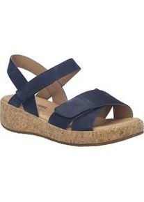 Sandale Josef Seibel "Evita 03, ocean", Damen, Gr. 42, blau (ocean), Obermaterial: 100% Rindsleder Leather cow., Schuhe Sandale