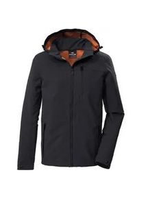 Softshelljacke "GS 108 MN SFTSHLL JCKT", Herren, Gr. S, schwarz, Oberseite: 100% Polyester;R&uuml;ckseite: 100% Polyester;Futter: 100% Polyester, G.I.G.A. DX BY KILLTEC, Jacken Softshelljacke, Wasserabweisende Softshelljacke mit abnehmbarer Kapuze