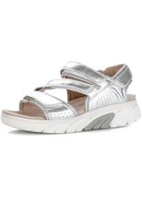 Trekkingsandale Gabor "Trekkingsandale", Damen, Gr. 36, silber, Schuhe