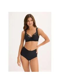 Schalen-BH bonprix "Schalen-BH mit gepolsterten Tr&auml;gern", Damen, Gr. 85, Cup C, schwarz, puder, Obermaterial: 80% Polyamid, 20% Elasthan. Spitze: 89% Polyamid, 11% Elasthan, BHs Schalen-BH, nahtlos vorgeformte Cups, gepolsterte Tr&auml;ger