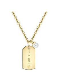 Glanzst&uuml;cke M&uuml;nchen Kette mit Anh&auml;nger GLANZST&Uuml;CKE M&Uuml;NCHEN "GSM1591", gelbgold, Halsketten, Damen, 45,0cm Basiskette + 5,0cm Verl&auml;ngerung, Silber 925 (Sterlingsilber), aus Sterling silber