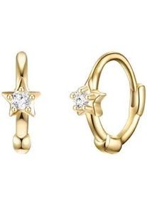 Glanzst&uuml;cke M&uuml;nchen Paar Creolen GLANZST&Uuml;CKE M&Uuml;NCHEN "Set: GSM568", gelb (gelbgold, wei&szlig;), Ohrringe, Damen, 9,6,mit Zirkonia, Silber 925 (Sterlingsilber), aus Sterling Silber