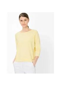 Strickpullover Brax "Style EMMA", Damen, Gr. 44, gelb, Strick, 72% Viskose, 28% Polyamid, U-Boot-Ausschnitt, Pullover Strickpullover