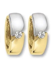 Paar Creolen ONE ELEMENT "Zirkonia Ohrringe Creolen aus 333 Gelbgold", gold, Ohrringe, Damen, Damen,mit Zirkonia, Gelbgold 333 Gold, Gelbgold 333, Gold, Kleines Statement &ndash; pers&ouml;nlich, stilvoll, alltagstauglich