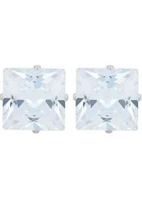 Adelia&acute;s Paar Ohrh&auml;nger ADELIA ́S "Damen Ohrringe &ndash; Ohrstecker aus Edelstahl mit Zirkonia", Damen, Gr. Damen, Edelstahl, silber, Ohrringe, Zum Verschenken &ndash; passend f&uuml;r viele Anl&auml;sse