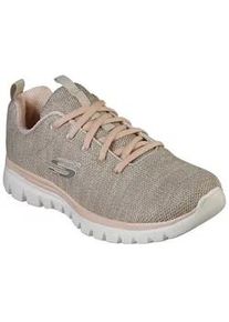 Sneaker Skechers "Graceful - Twisted Fortune", Damen, Gr. 40, beige (beige, rosa), Textil, Mesh, Schuhe Sneaker, Freizeitschuh, Halbschuh, Schn&uuml;rschuh mit Memory Foam, Topseller