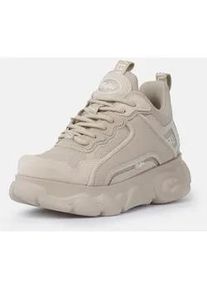 Plateausneaker Buffalo "CLD CHAI", Damen, Gr. 40, sanftes wei&szlig;, Nubuklederimitat, Textil, unifarben, Schuhe Plateausneaker, High Top Sneaker, Schn&uuml;rboots, Stiefelette mit Memory Foam