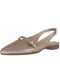 Ballerina Gabor "Gabor Ballerinas Leder", Damen, Gr. 40, puder, Leder, Schuhe Ballerina