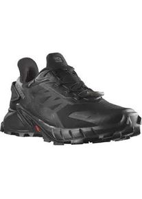Trailrunningschuh Salomon "SUPERCROSS 4 GORE-TEX W", Damen, Gr. 40,5, schwarz, Synthetik, Textil, Schuhe, wasserdicht, Trailrunningschuhe
