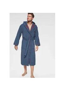 Unisex-Bademantel Kangaroos "Luke, ideal f&uuml;r Sauna & Spa, Hotelbademantel, Morgenmantel" Gr. XXL, blau (navy), L:125cm, Walkfrottee, Hausm&auml;ntel, f&uuml;r Damen & Herren, Bademantel mit Kapuze & Logostickerei,S-2XL