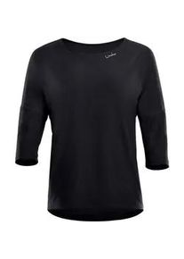 Longsleeve WINSHAPE "DT111LS", Damen, Gr. XS, schwarz, 85% Polyester, 15% Elasthan, U-Boot-Ausschnitt, Shirts Yogawear Yogashirt, Functional Light and Soft