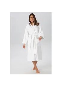 Unisex-Bademantel my home "Sanremo, ideal f&uuml;r Sauna & Spa, Hotelbademantel, Morgenmantel" Gr. XXL, wei&szlig;, L:125cm, Baumwolle, Hausm&auml;ntel, mit Taschen, Damen & Herren Badem&auml;ntel, S-3XL