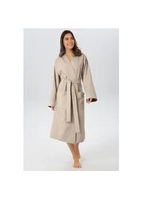 Unisex-Bademantel my home "Vanessa, ideal f&uuml;r Sauna & Spa, Hotelbademantel, Morgenmantel" Gr. XXXL, beige (creme), 3XL, Baumwolle, Hausm&auml;ntel, Taschen, Damen & Herren, Waffelpiqu&eacute;, sehr leichte Qualit&auml;t, S-3XL