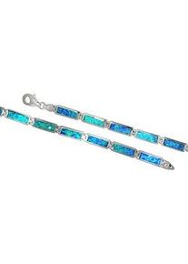 Armband Firetti "Schmuck Geschenk Silber 925 Armschmuck Armkette", bunt (silberfarben, blau, blau), Armb&auml;nder, Damen, 21cm, Silber 925 (Sterlingsilber), Armband, mit Opal